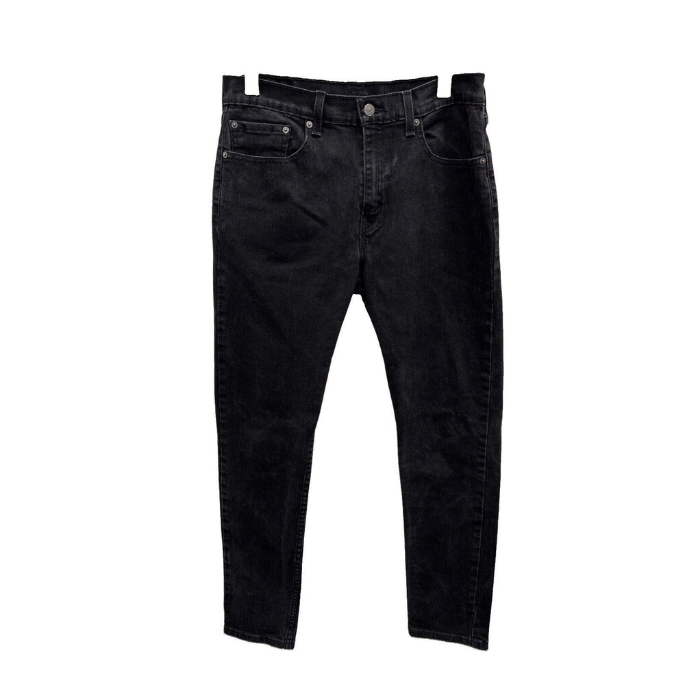 Levi's 512 Slim Taper Fit Jeans Black 34X32” Men Zip Logo Pockets Cotton Denim